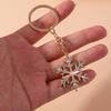 Christmas Snowflake Rhinestone Alloy Keychain & Phone Lanyard Backpack Pendant