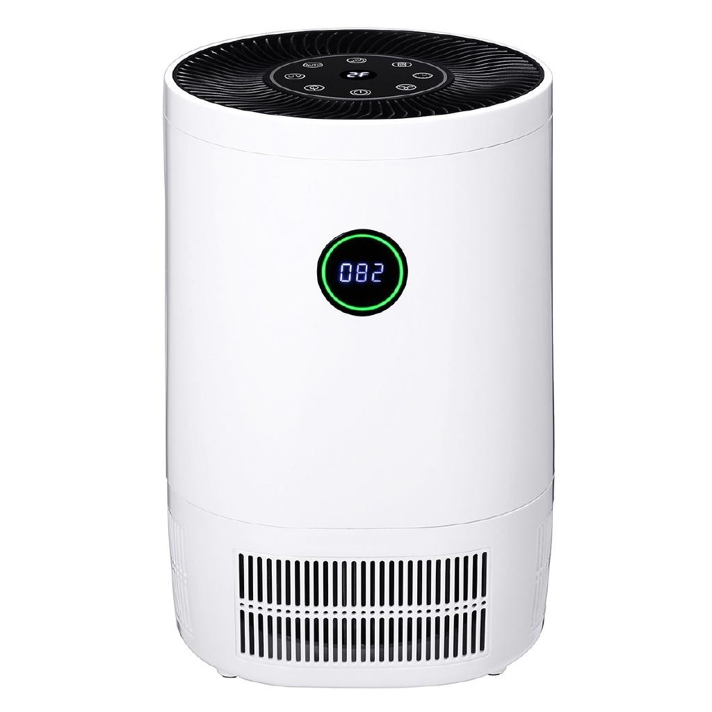 24W Desk Air Purifier True HEPA Filter Air Cleaner Smoke Dust Odor PM2.5 Eliminator for Allergiesc Pets Dander Smoke 218x218x323mm