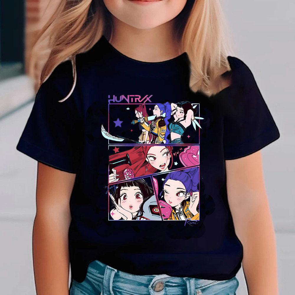 SAJA BOYS Anime Kids T-Shirt Retro Y2K Aesthetic Print Short Sleeve Tee Casual Summer Top for Boys Girls