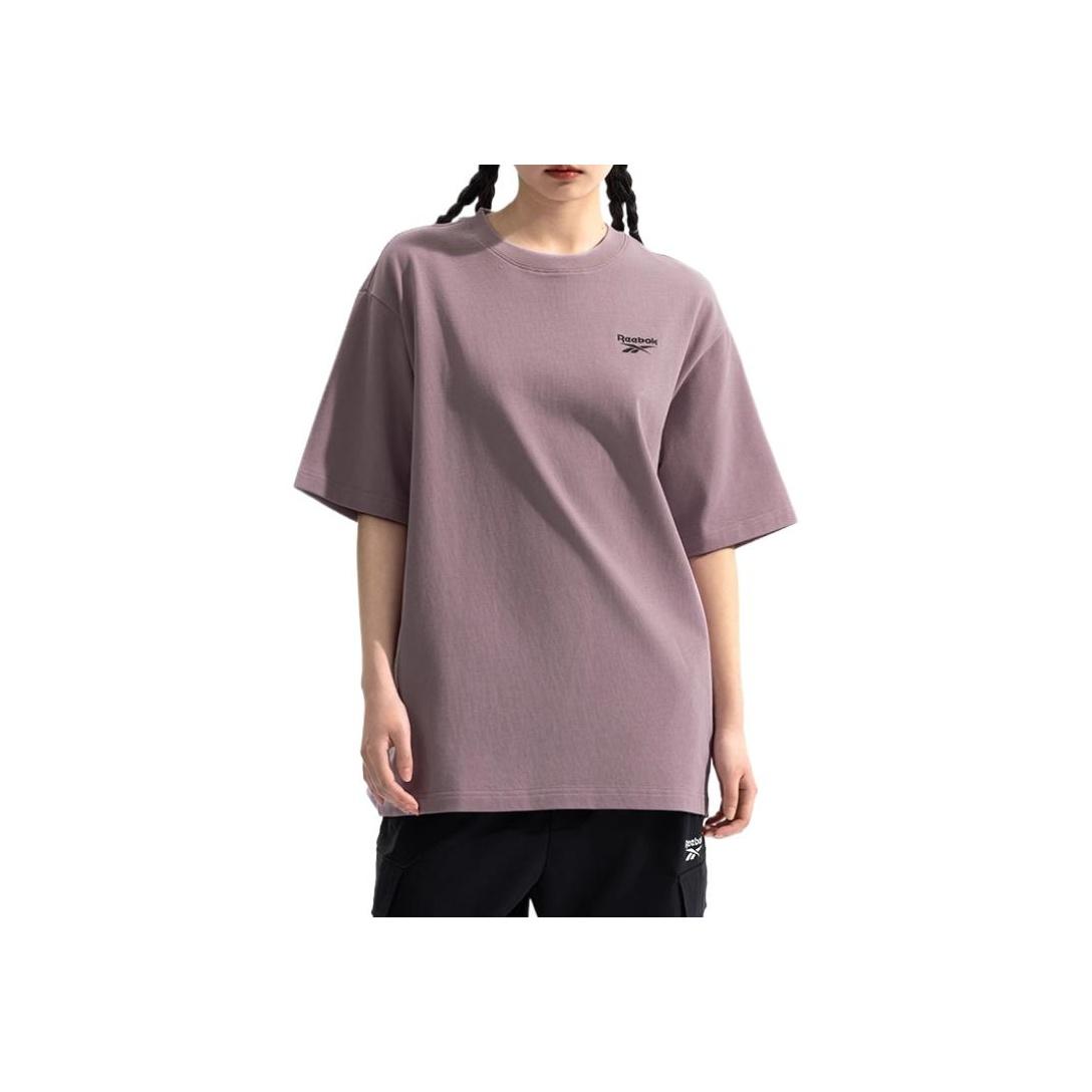 

Reebok Fashionable Comfortable Versatile Casual Loose Short Sleeve T-Shirt Unisex Tops Gray Purple 24SRM429UGP3 2XL
