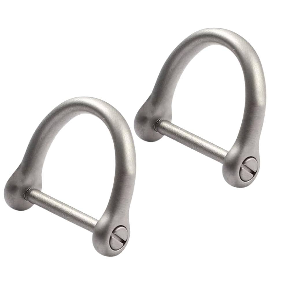 [ideamall] Key Ring Titanium D Ring Carabiner Key Car Bike One Size
