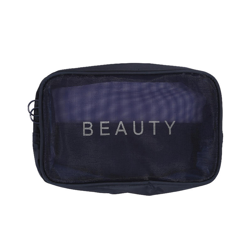 Transparent Mesh Makeup Bag Storage Case Zipper Make Up Bags 3 Size Women Travel Toiletry Wash Cosmetic Bag
