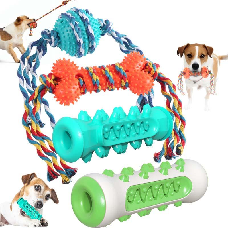 New Dog Rope Wrapped Chew Ball, Wear Resistant Dental Molar Toy Boredom Relief Interactive Tug-of-War Training Pet Toy
