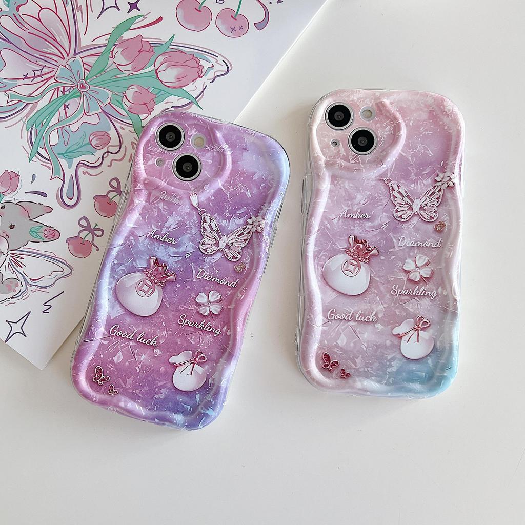 Silicone Case for Xiaomi Redmi Note 14 13 Samsung A56 A26 A36 Oppo A3 A5 Pro Tecno Spark 30C Funda Cartoon Butterfly Flowers Cover Soft TPU Bumper