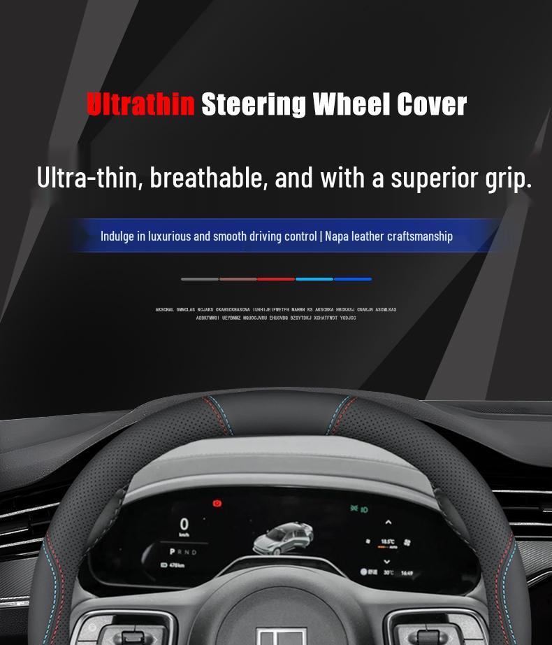 Zeekr 001/009/X Steering Wheel Cover, Nappa Leather, All-Season