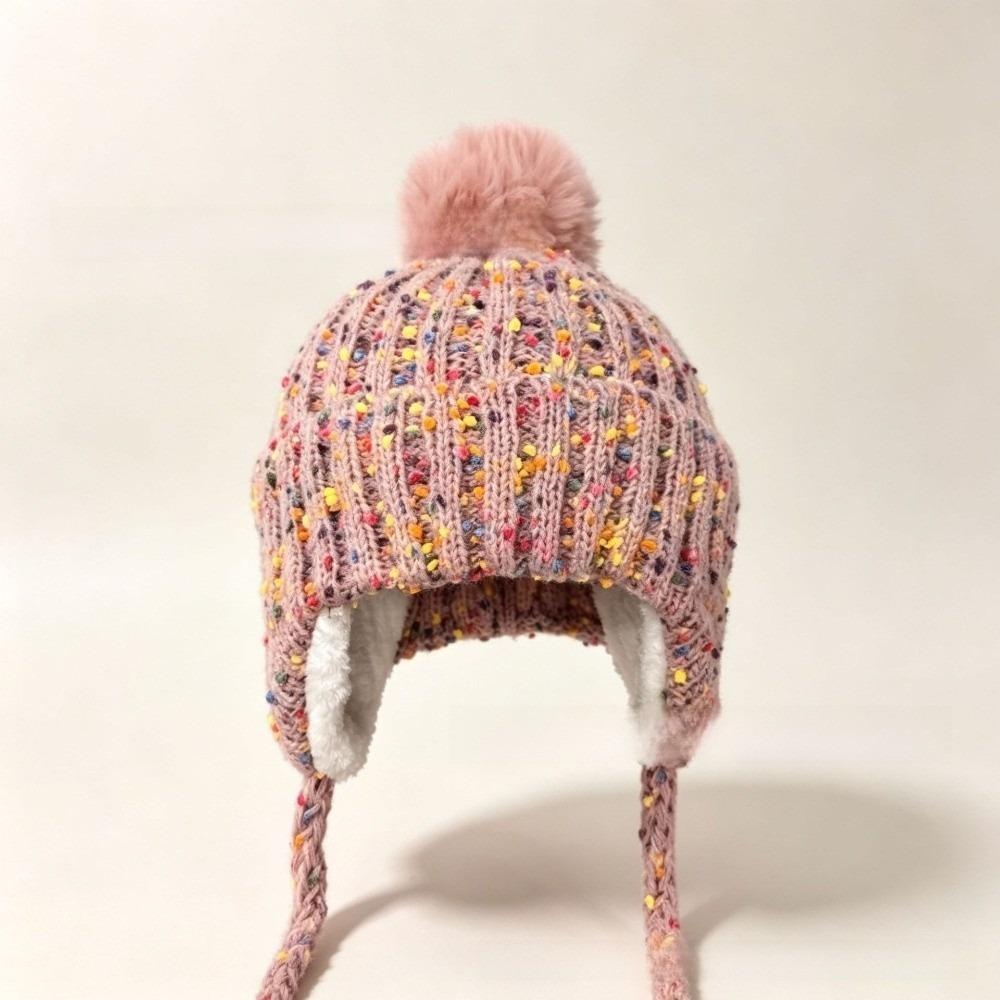 Windproof Knitted Cycling Hat Thickened Cold Proof Hat Warm Winter Knit Cap for Women Girls
