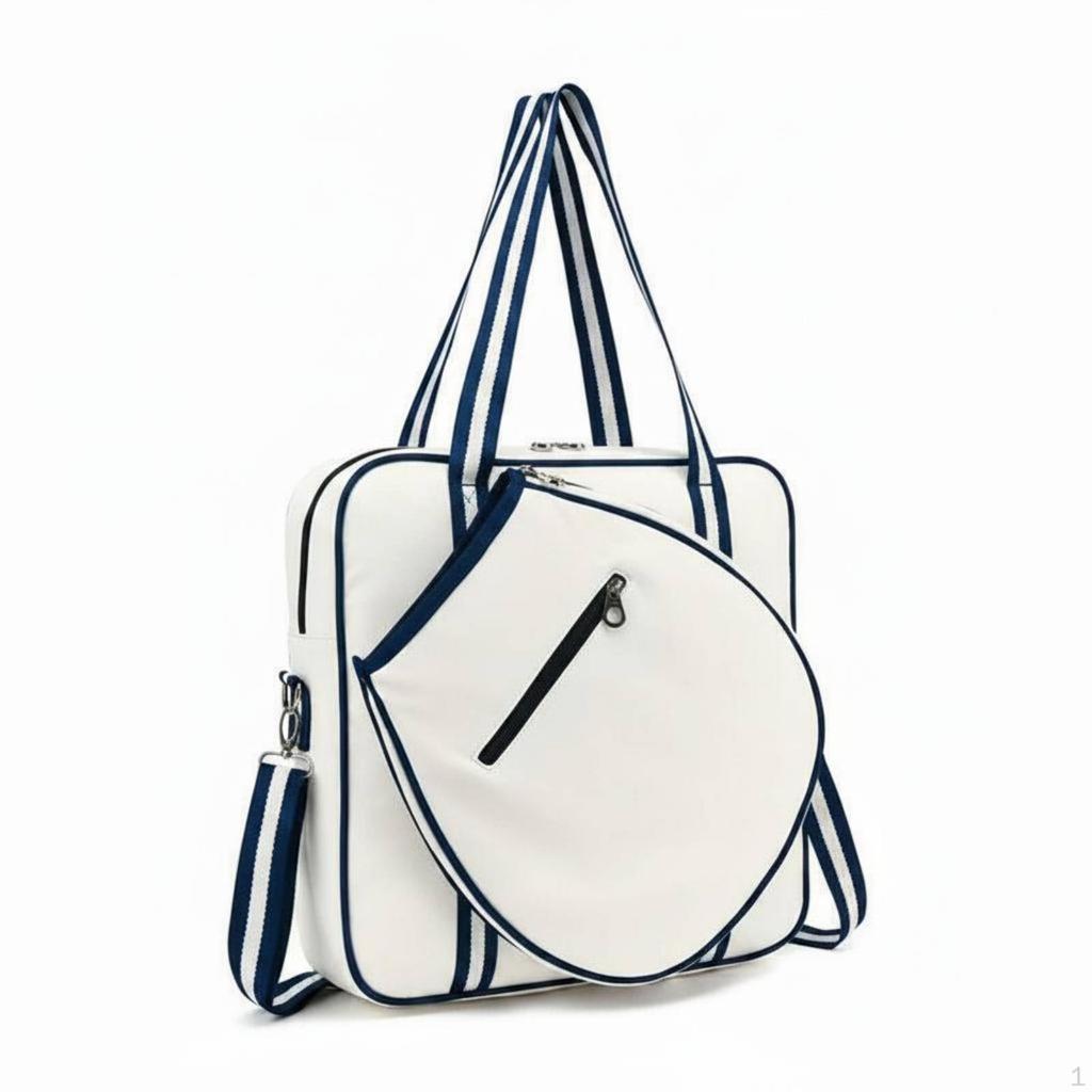 Badminton Racket Bag Multifunctional Tennis Tote Detachable Strap for Men, Women Blue