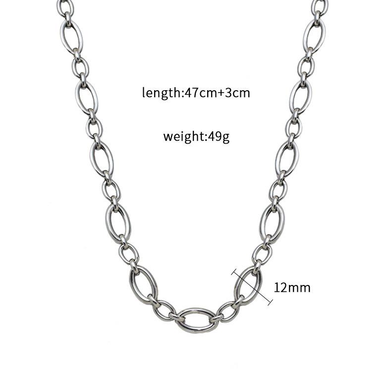 Diy Jewelry Accessories Stainless Steel Oval O-Chain 8-Character Chain Cross Chain Bracelet Necklace Titanium Steel Finished Chain