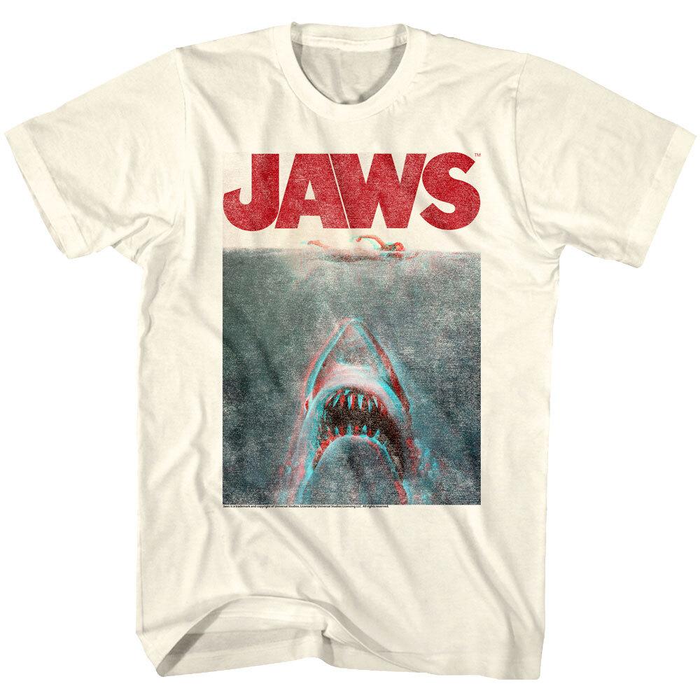 Jaws Shark Movie in Terrifying 3D Men T Shirt XXXL