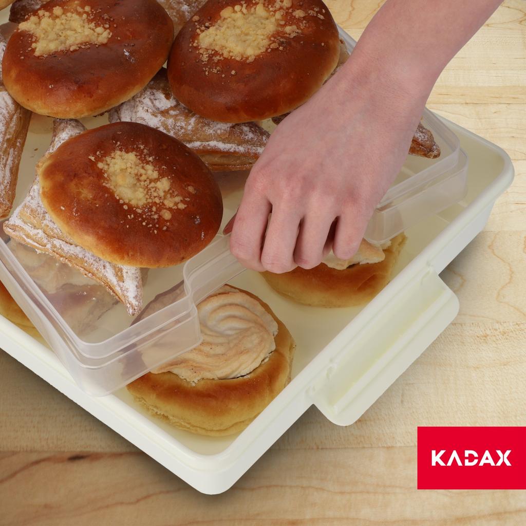 KADAX Pojemnik Plastikowy Na Ciasto Wypieki Tort Pudełko Prostokątny Duży