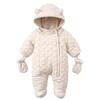 Winter Childrens Thickened Down  Bodysuit Baby Clothes Warm Hooded Fleece Jumpsuit