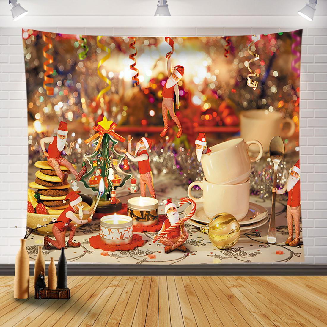 

Веселая Рождественская елка, украшение для дома, гобелен, Рождественская комната, гостиная, украшение на стену, фоновая ткань 150x100cm