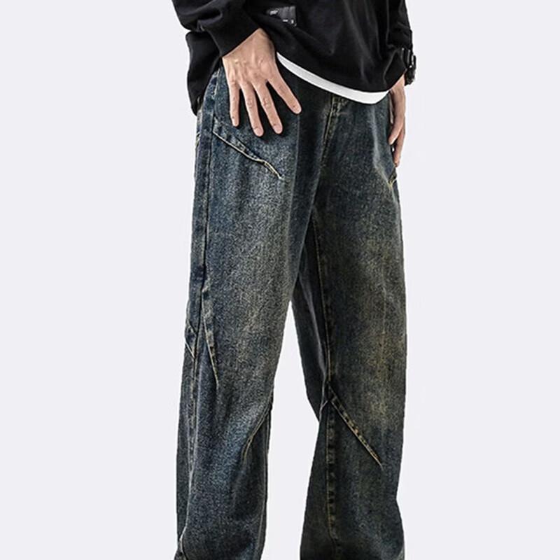 Jeanswest Men's Straight-Leg Loose Fit Outdoor Denim Pants