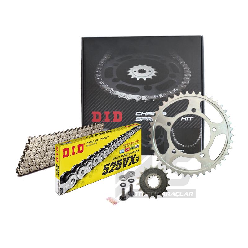 

Did-Jt 2007-2013 Honda CB 600 F Hornet Совместимый комплект цепных звездочек, серебристый (Серебряный) Цвет