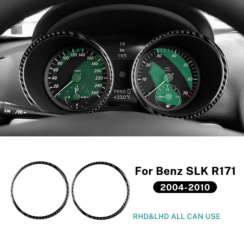 Real Soft Carbon Fiber Trim For Mercedes Benz SLK R171 2004 2005 2006 2007 2008 2009 2010 Speedometer Frame Sticker Accessories