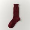 Color Dot Yarn Wool Socks Thickened Ankola Red Trend Retro Delicate Warm Women'S High Stack Socks