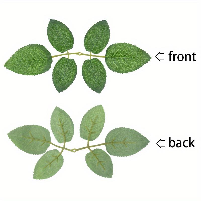 60Pcs Simulation Green Leaf Rose Leaves Christmas Decorations for DIY Home Wedding Bride Wrist Decorative Leaf Artificial Plants