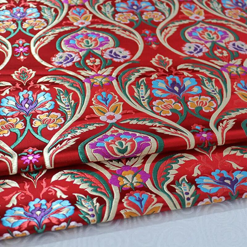 100x70cm Handgefertigter Jacquard-Brocade-Stoff mit Gänseblümchen Chinesischer Satin-Seiden-Brocade-Jacquard-Blumenmaterial Vintage Kostüm Kleid Nähen