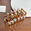 1pc Advanced hollowed out diamond shaped hair clip, simple disc hair clip, alloy shark clip hair accessory