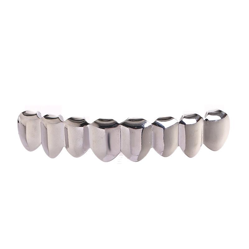 Classic Eight-Tooth Hip-Hop Grillz: Polished American & European Style