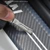 4P/Set Car Stickers Carbon Fiber Decal For BMW M M3 M5 E90 E91 E60 F10 F30 Door Sill Scuff Plate Covers Car Threshold Decor Trim