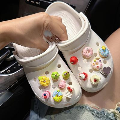 Shoe Charm DIY Pins 3D Creative Pizza Cake Cute Donuts Decoration Buckle for Hole Shoes Charms Set Accessories Kids Boy Girls Gift