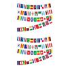 Bandera Nacional de 48 Países 14x21cm 14.5m Bandera de Cadena Países Alrededor del Mundo Bandera de Naciones Fútbol Para Decoración de Fiesta