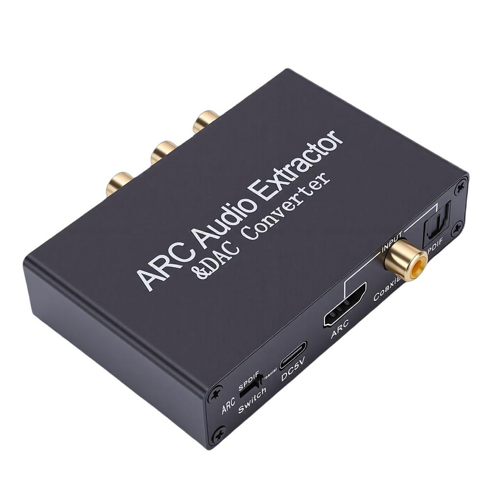 HD ARC Sound Extractor 192KHz DAC Digital to Analog Converter for HDTV Speaker Amplifier Headphone
