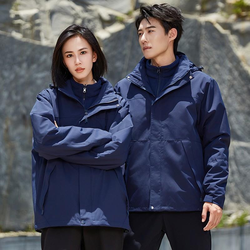 3-in-1 Waterproof Windproof Hiking Jacket With Removable Fleece Liner Men Women Winter Outdoor Camping Trekking