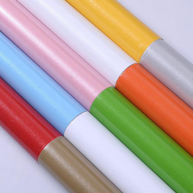Thicken PVC Stoving Varnish DIY Self Adhesive WallPaper Furniture Renovation Stickers Kitchen Waterproof Decorative Film