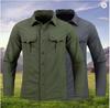 Men Shirt Outdoor Workwear Shirt for Men Quick Dry Breathable Waterproof Long Sleeve Top with Big Pockets Lapel Plus for Spring Autumn