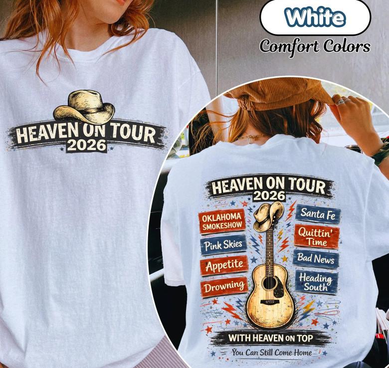 Heaven On Tour 2026 Shirt Comfort Colors Music Tour Graphic Tee Unisex T-Shirt XL