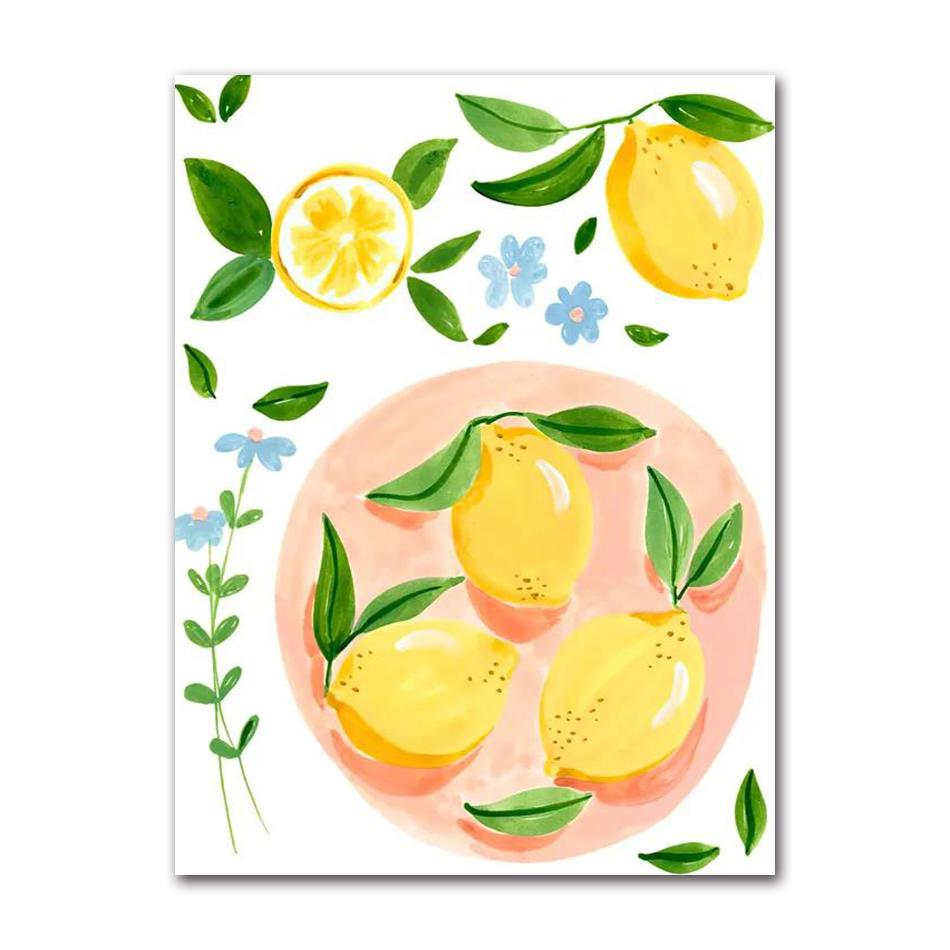 Abstract Wall Art Pool Party Fruit Plate Ladies Free Time Nordic Posters and Prints Oil Painting Living Room Decoration Pictures