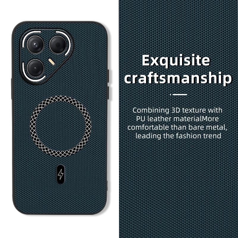 Anti-Slip Matte Fabric Slim Magnetic Case for Tecno Pova 7 5G 4G POVA Fall Protection Cell Phone Cover Funda Casing
