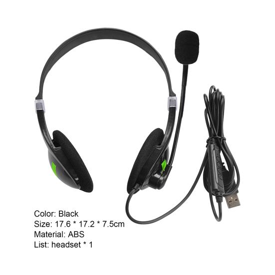 440 kablet hodetelefon bred kompatibilitet Komfortabel iført ABS USB støyreduksjon Stereo Gaming Headset for datamaskin