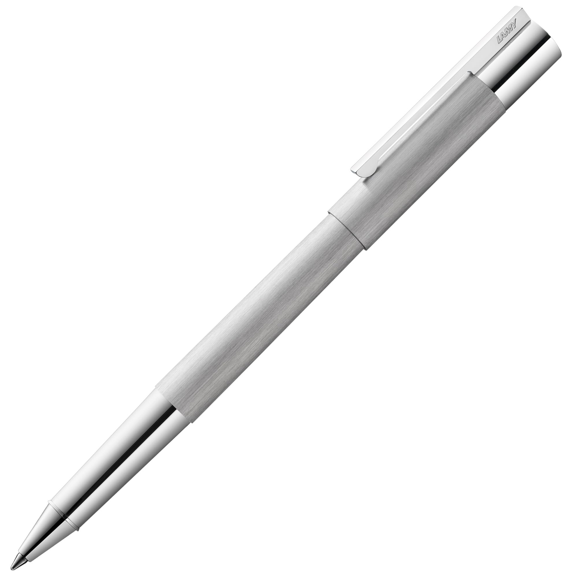 

Lamy scala brushed rollerball pen simple pen with a sturdy body and a glossy painted finish polished medium nib width includes a black rollerball M 63
