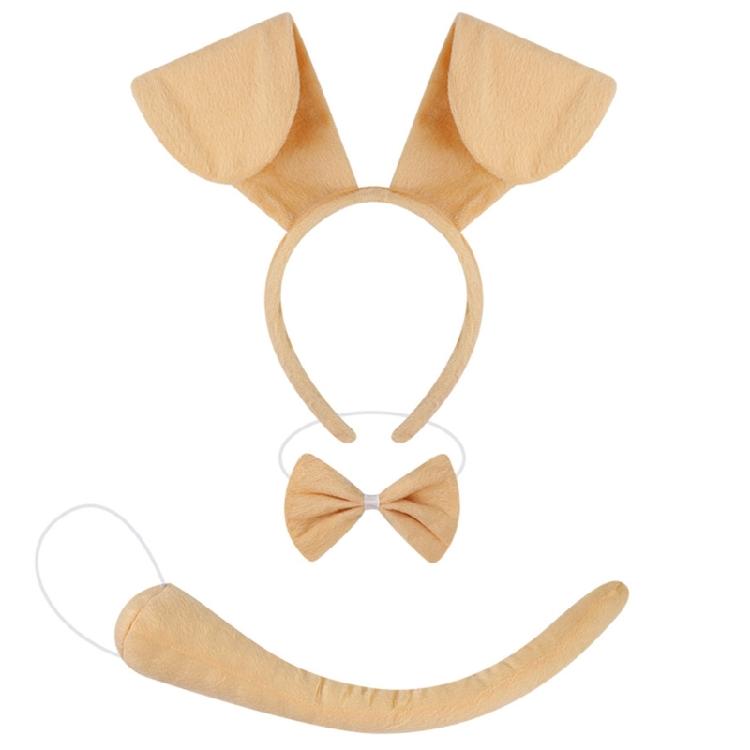 Dog Costume Set for Kids Halloween Dog Cosplay Outfit KIds Dog Costume Dog Ear Headband Dog Tail Dog Nose Bowtie Skirt