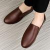 Fashion High Quality New Men's Leather Casual Shoes Versatile Outdoor Commuting Loafers Anti Slip Men's Interview Business Shoes