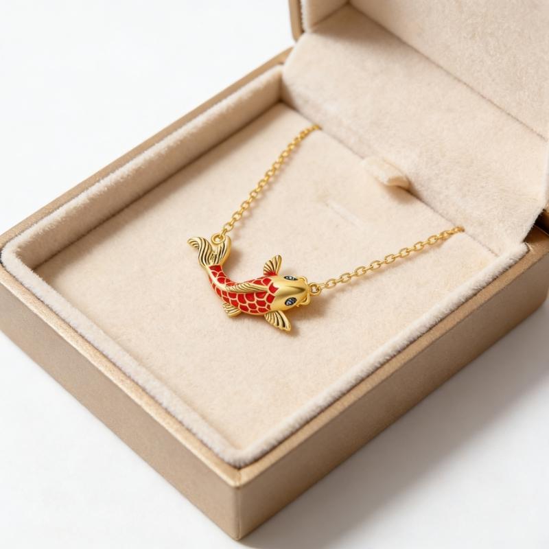 Elegant Fish Necklace Alloy Clavicle Chain Adjustable Length Neckchain For Women Fashion Jewelry Gift