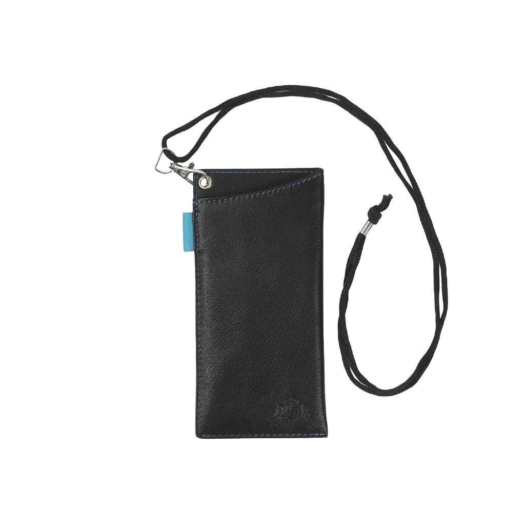 ULTIMATELABEL Eyeglass for Men and Women x Case, Lightweight, Slim, Compact, Thin, Soft, (Black Blue)