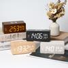 Multifunctional Fast Charging Wood Temperature and Humidity Wireless Charging Perpetual Calendar Clock Sleep Alarm Clock Creative Electronic Clock