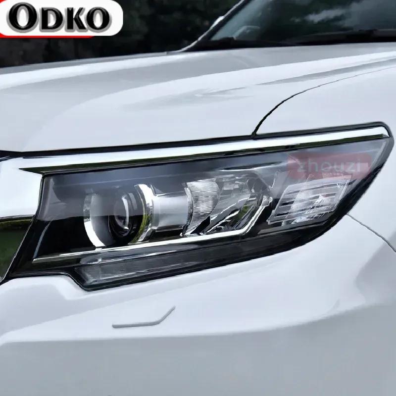 For Toyota Land Cruiser Prado 150 2018   Car Headlight Tint Black Protective Film Transparent TPU Sticker Accessories