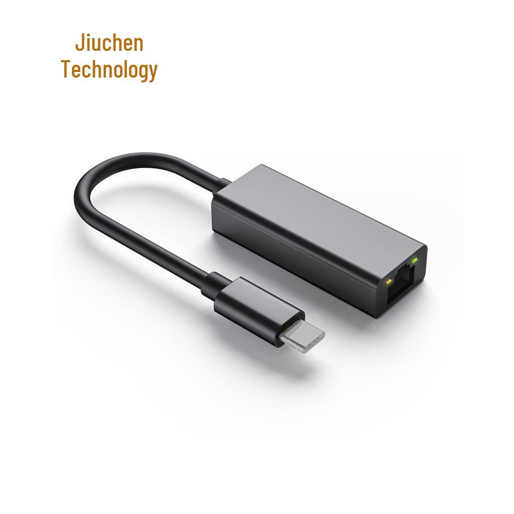 100M Gigabit USB-zu-Ethernet-Adapter, USB zu RJ45, Treiberlos, m. Typ-C-Anschluss