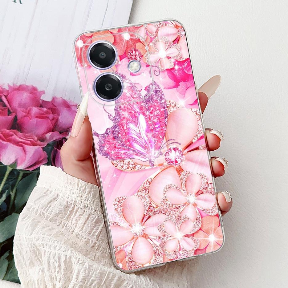 For Oppo A3 A3x 4G Case CPH2641 Luxury Fashion Painted Cover Clear Silicone Phone Case For Oppo A3x OppoA3 OppoA3x 4G Soft Shell