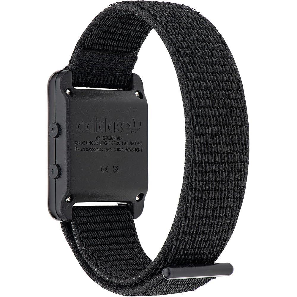Adidas Originals Hodinky RETROPOP DIGITAL 31,5 MM Sportovní hodinky s černým pryskyřičným ciferníkem a quartzovým strojkem (AOST23065) [Paralelní import]