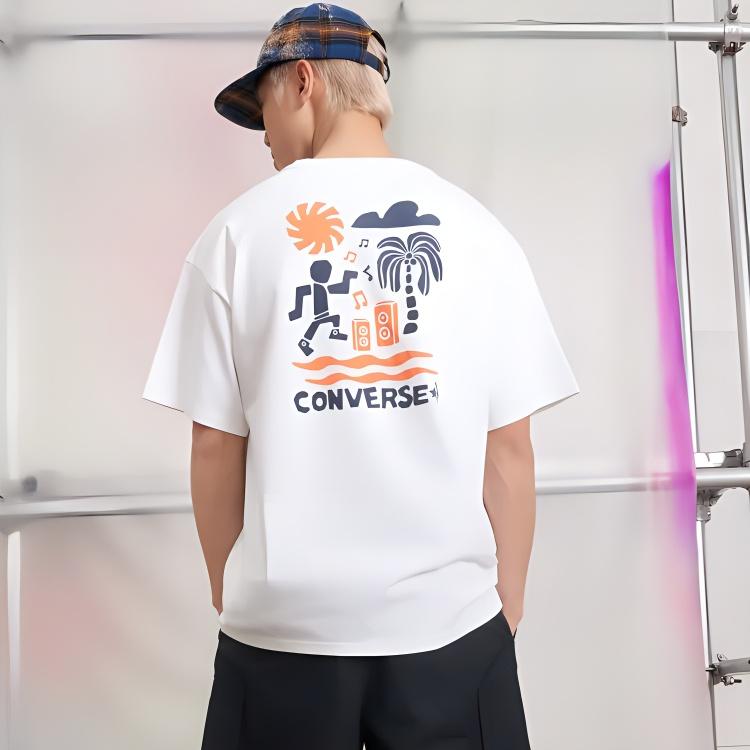 Converse Festival Vibe T-Shirt Asia Sizing 'White' Men's 10026424-A03