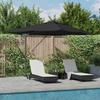 Cantilever Sun Umbrella Black 352 x 251 x 265 cm Polyester and Aluminum