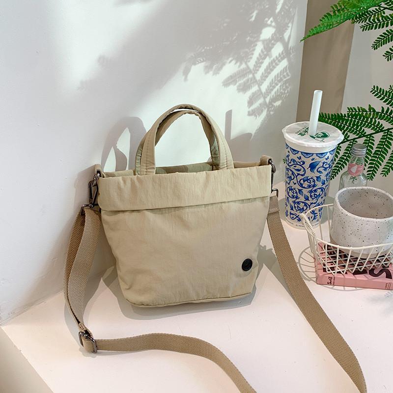 Solid Simple Color Handheld Water Bucket Pack Kids Shoulder Bag Casual School