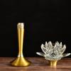 2pcs Chinese Crystal Candle Holder Ornaments Colorful Simulated Candlestick Buddha Hall Worship Home Decor Buddhist Accessories