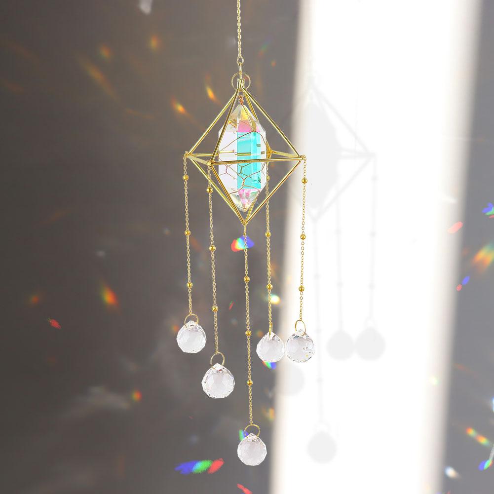 

Хрустальные колокольчики, ловец солнца, звезда, луна, кулон, шестигранник, бриллиант, радуга, чейзер, осветительные призмы, украшение для дома и сада